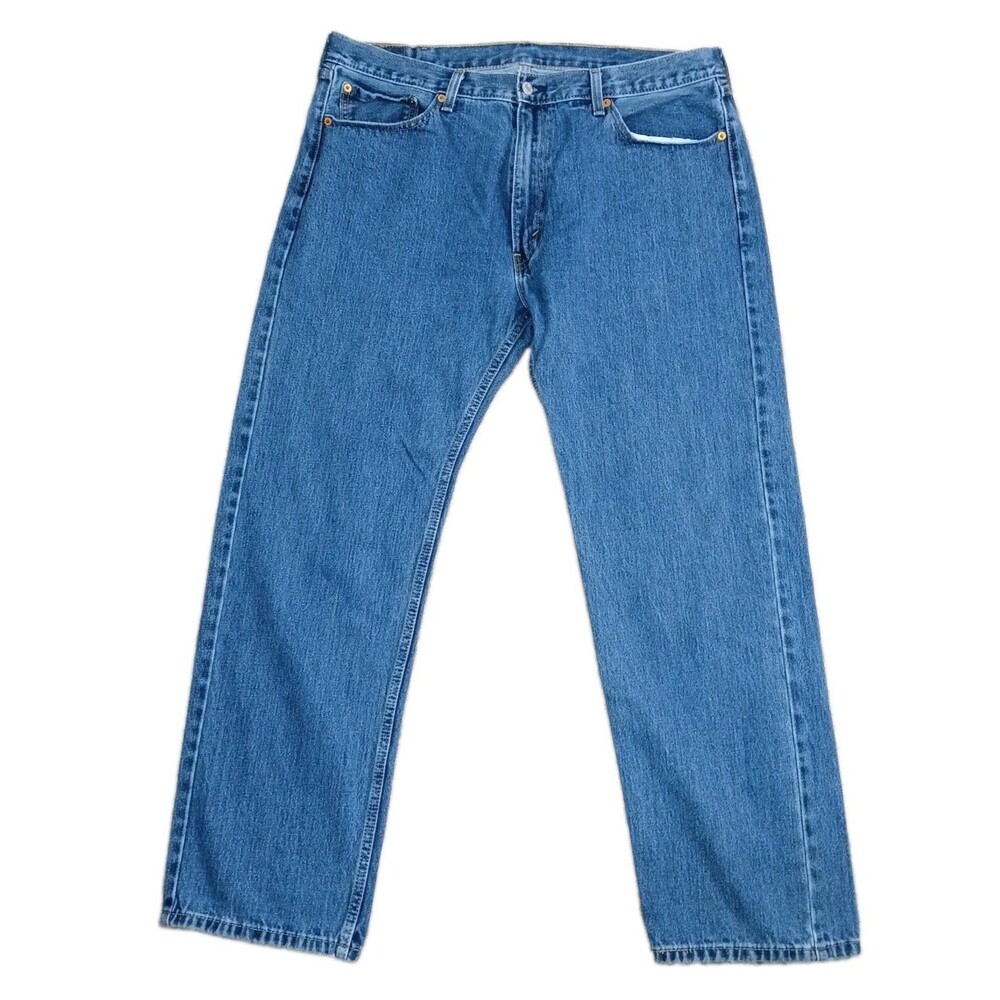 ​Levis 505 Regular Fit Jeans Mens 40x32 Medium Wash Blue Straight Leg Denim
